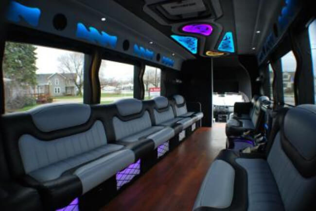 20 passenger party bus Norfolk Va interior