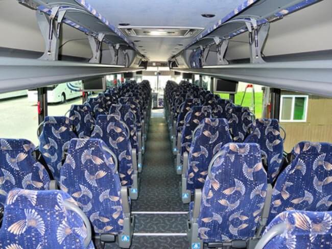 40 passenger bus rental Norfolk Va interior