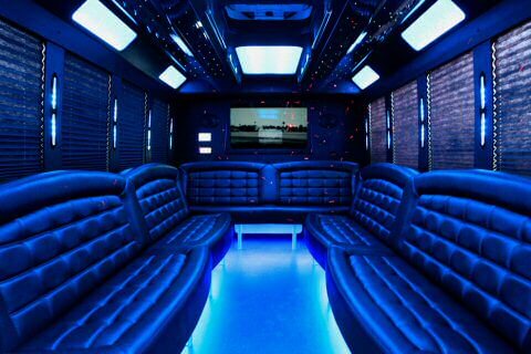 40 passenger party bus Norfolk Va interior