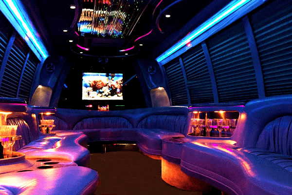 black chrysler 300 limo rental Norfolk Va interior