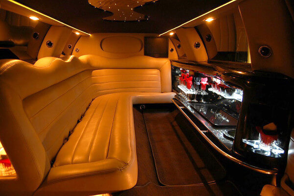 Norfolk Va black limo interior