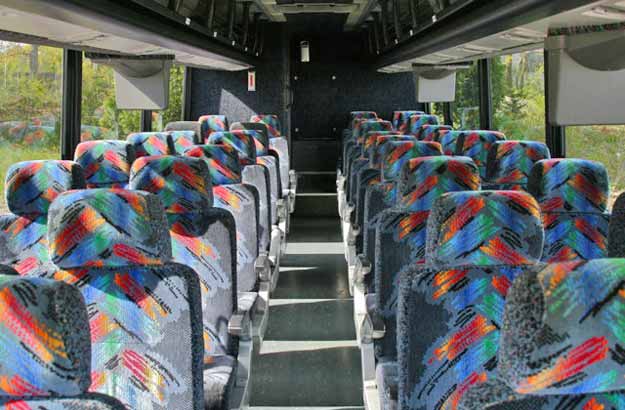 charter bus rental Norfolk Va interior