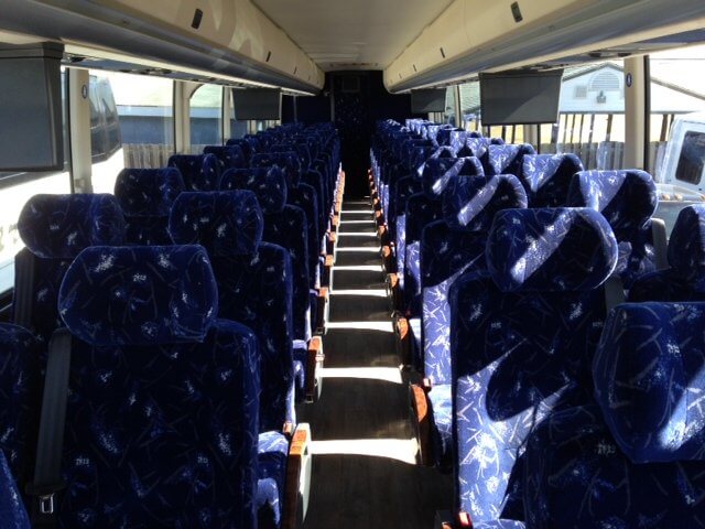 coach bus rental Norfolk Va interior