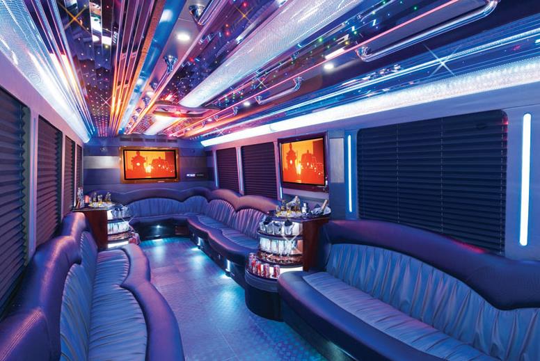 party bus rental interior